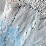 Эрозия на склоне Южной полярной шапки Марса